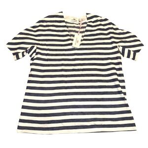 Vineyard Vines Striped Ponte Dolman Tee T‎ Shirt Top Marshmallow XS